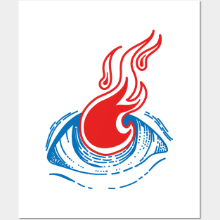 Vintage third eye flame Posters and Art